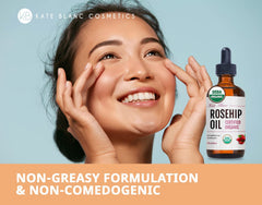 Kate Blanc Rosehip Oil dermaplaning prep for smoother skin
