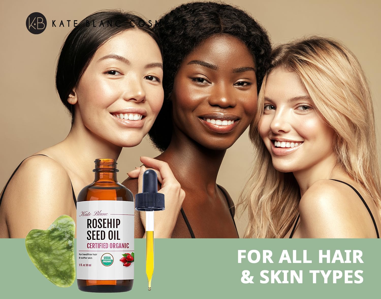Kate Blanc rosehip oil for hair and nails, lightweight moisture