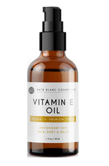 Kate Blanc Vitamin E Oil bottle showing the rich, nourishing formula for hydration