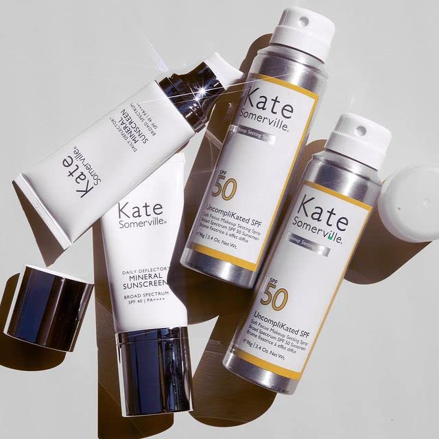 Applied mist over makeup for extended wear.