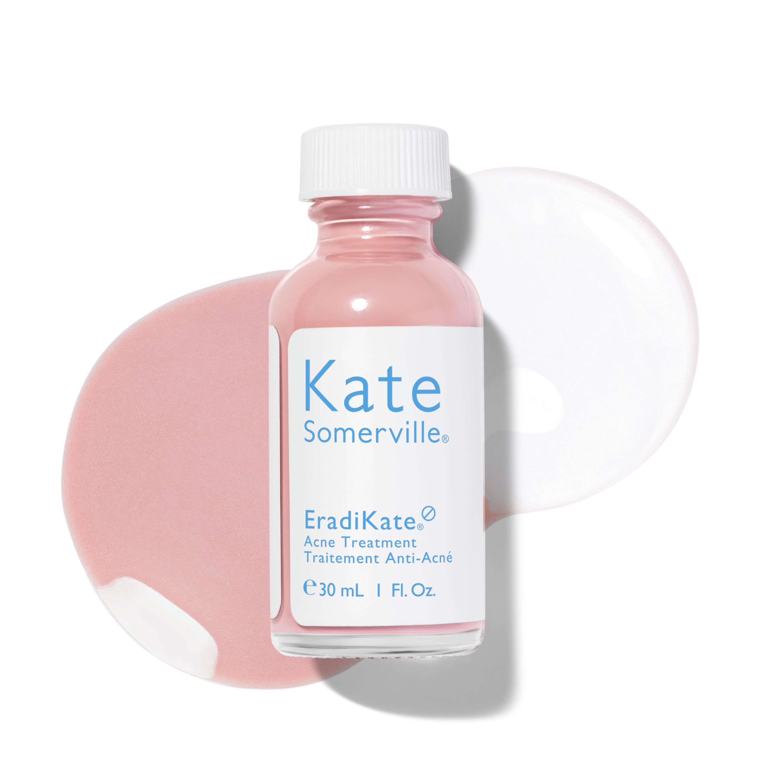 Kate Somerville EradiKate acne treatment bottle closeup for blemish care