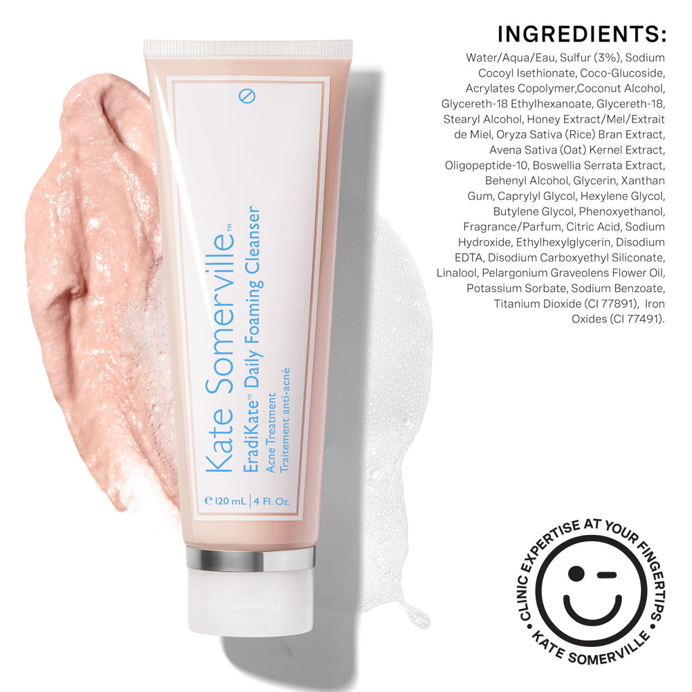 Pore-clearing action visualized on textured skin after cleansing.