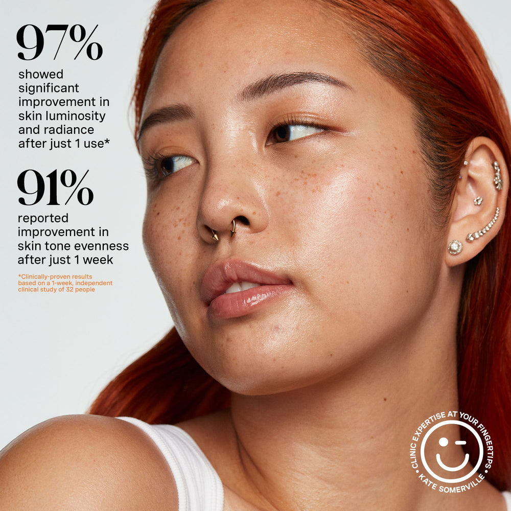 Cream texture swirls of Kate Somerville Glow Moisturizer on skin