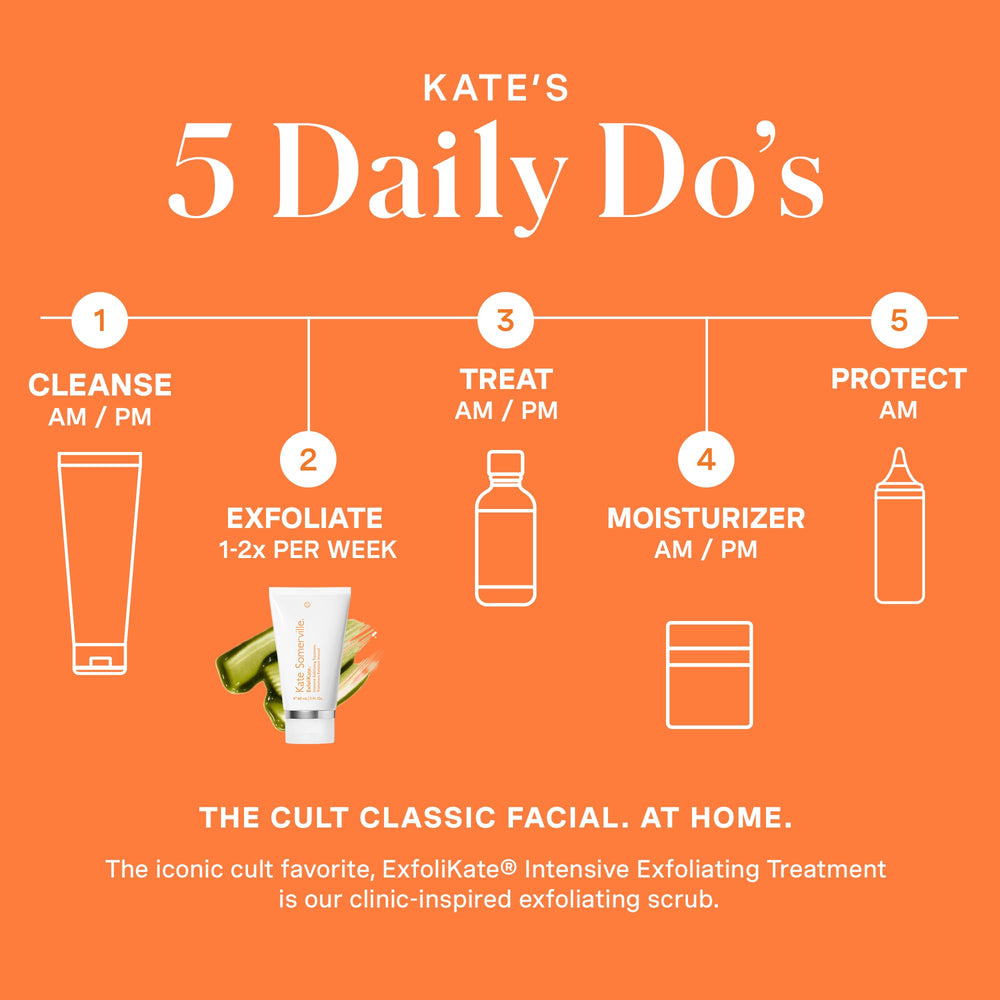 Kate Somerville Exfolikate features honey vitamin E for soothing care
