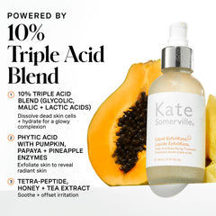 Cotton pad applying Kate Somerville Liquid ExfoliKate for even surface texture.