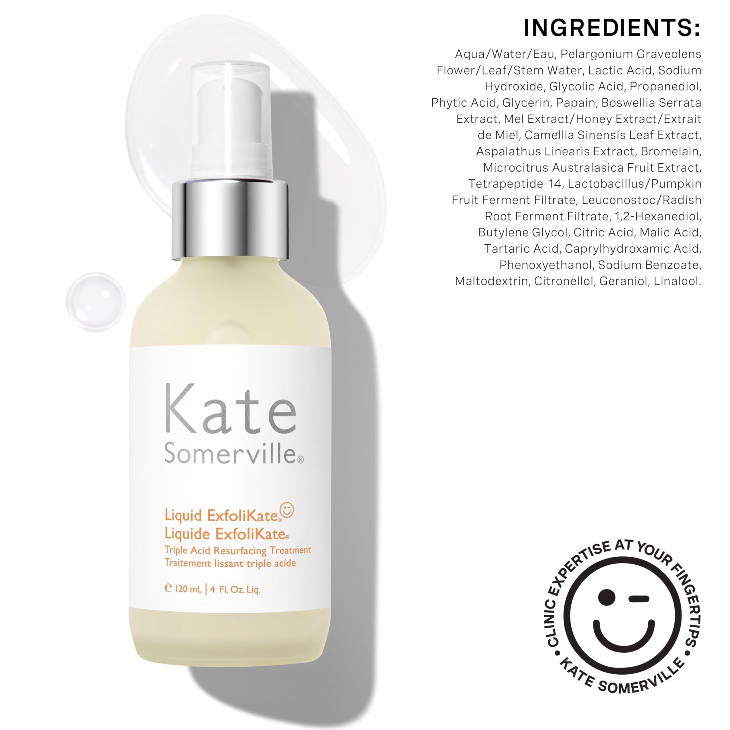 Face with subtle glow after nightly exfoliation and sunscreen the next day.
