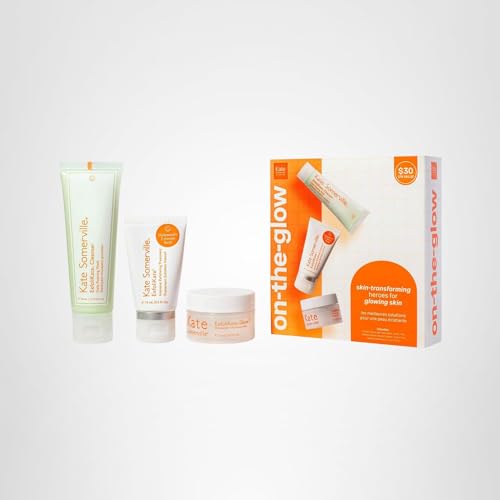 Travel-friendly kit display for Kate Somerville On The Glow Kit, ideal for on-the-go routines.