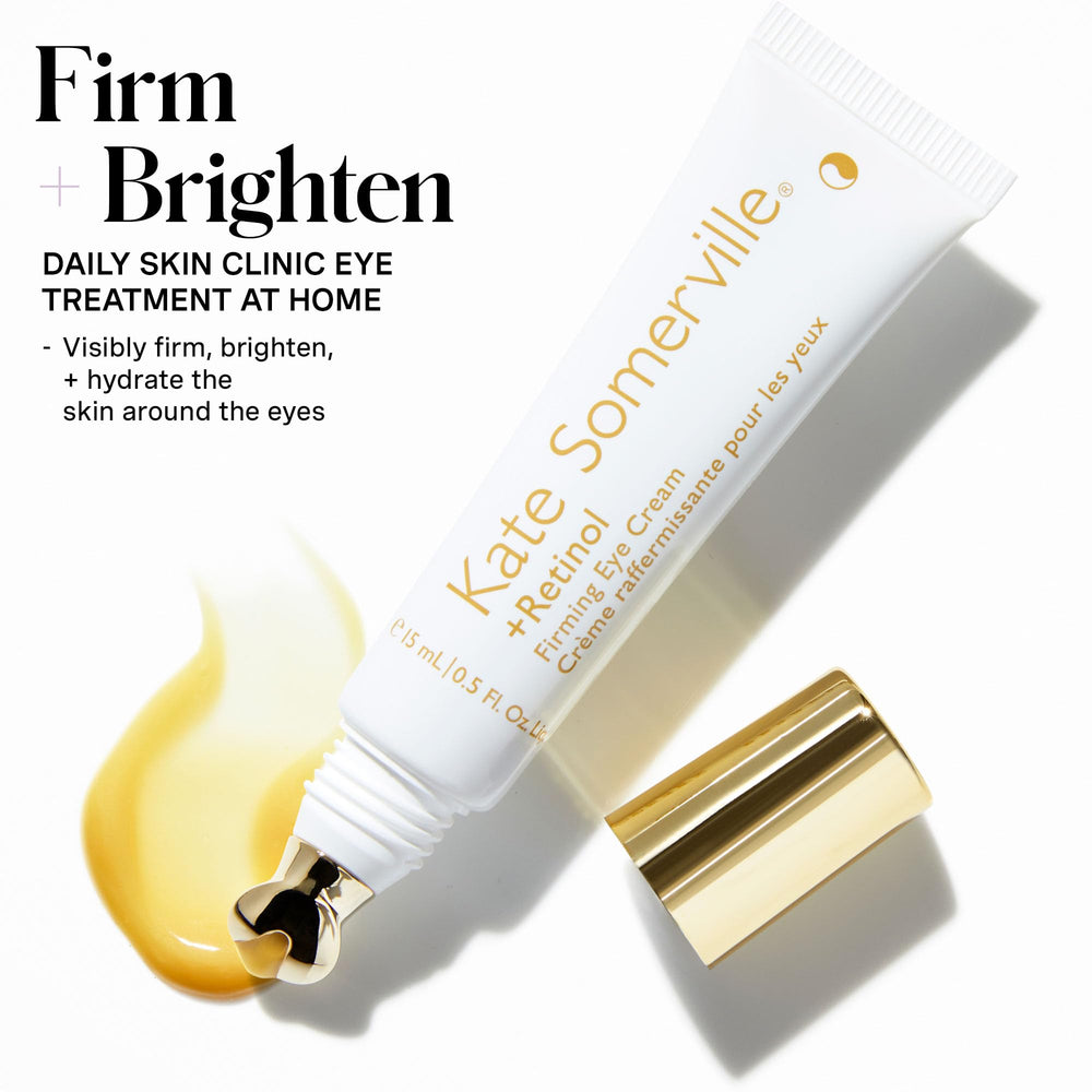 Kate Somerville Retinol Firming Eye Cream swatch showing creamy texture for easy under-eye application
