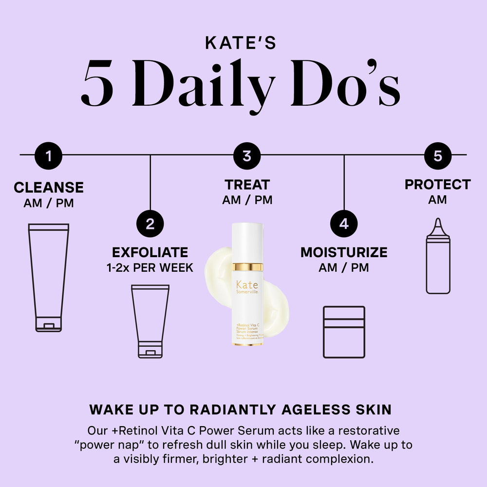 Packaging detail of Kate Somerville Retinol Vita C Power Serum