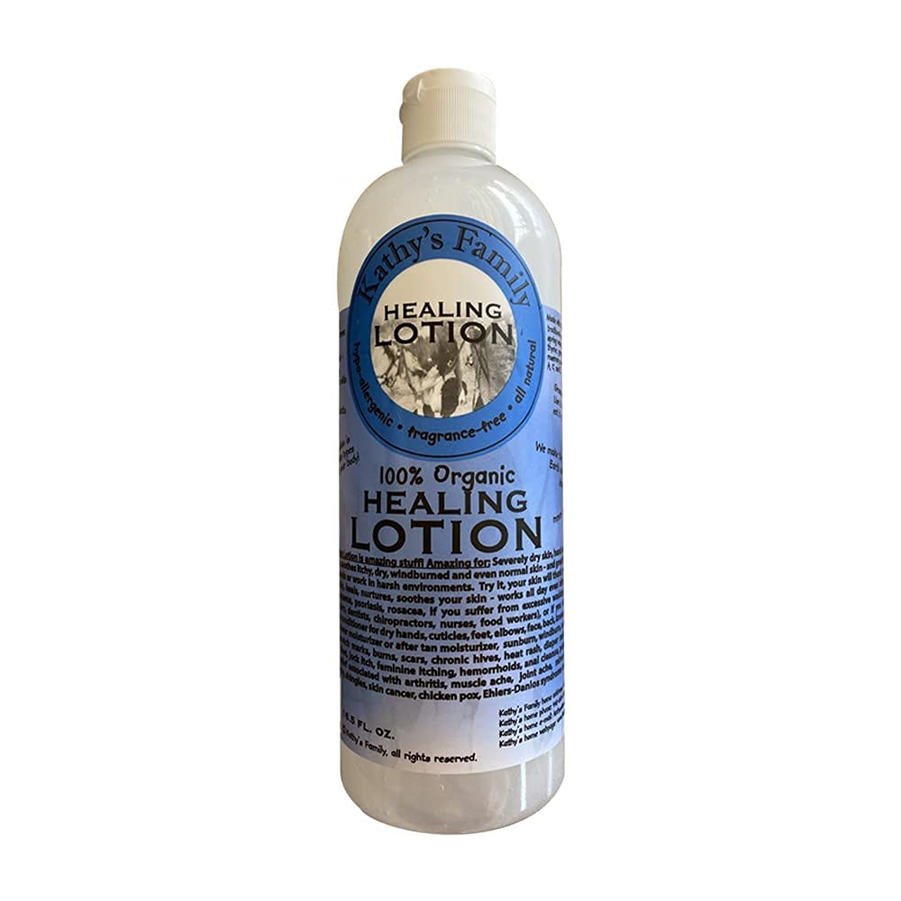 Kathy's Family Healing Lotion bottle view with gentle, nourishing moisture