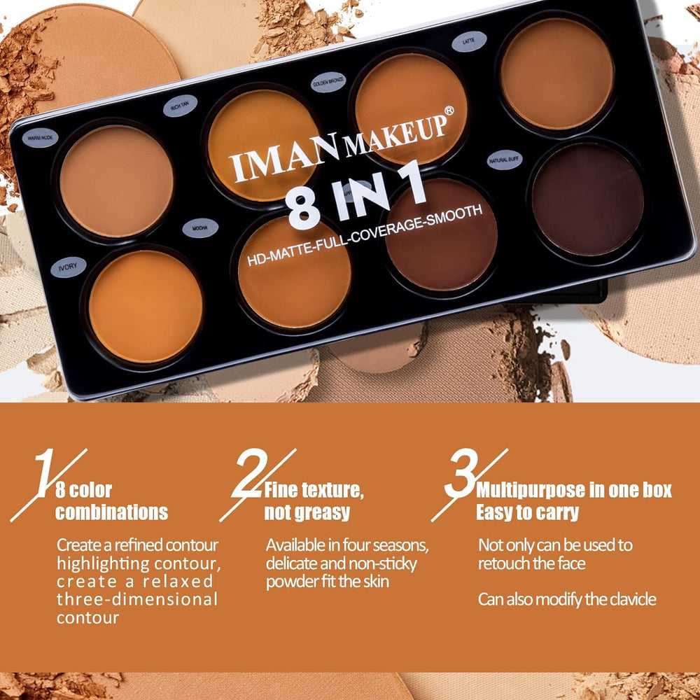 Katiluxiya Matte 8-Color Ttimming contour shades for sculpted definition.