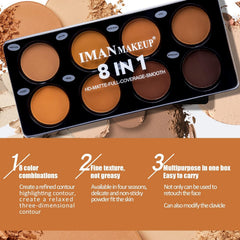 Katiluxiya Matte 8-Color Ttimming contour shades for sculpted definition.