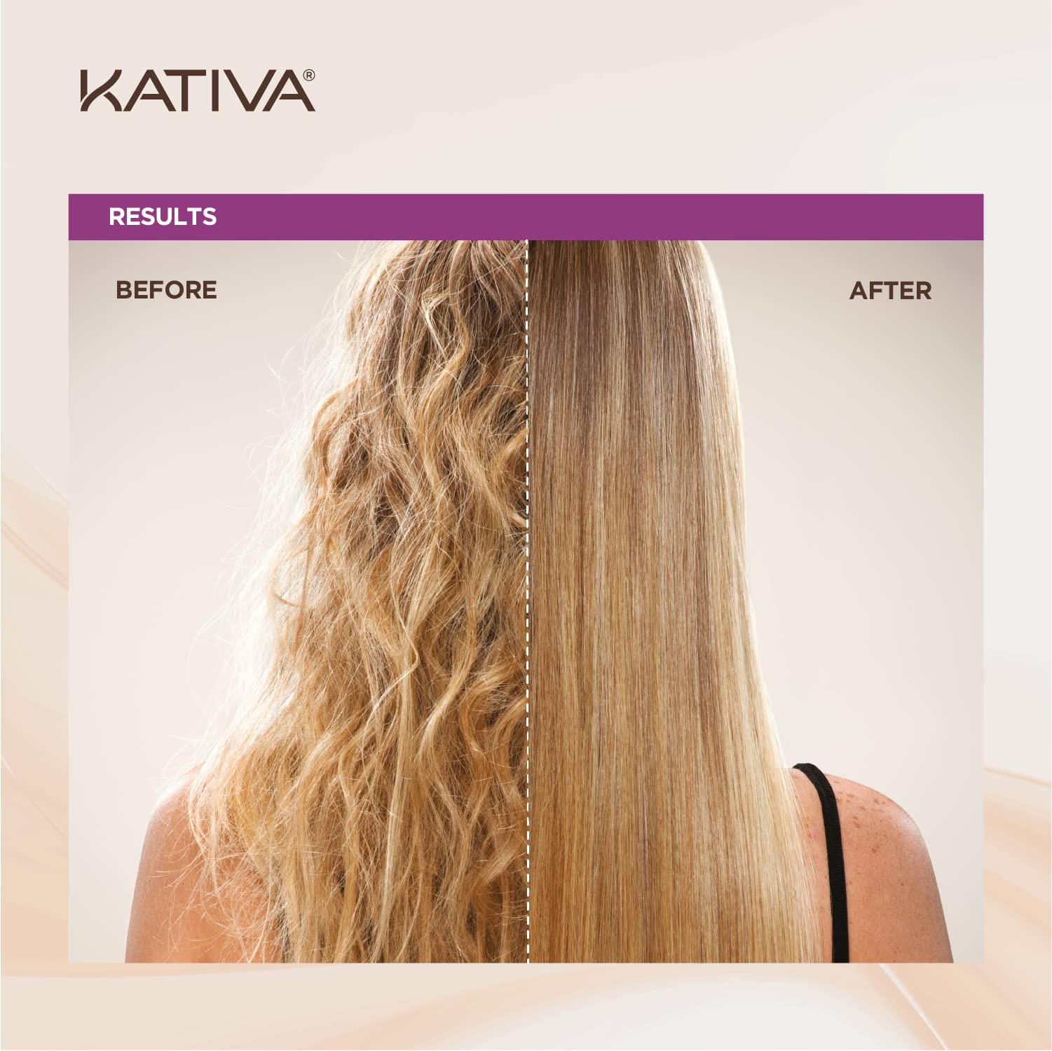 KATIVA conditioner tube promises hydration and softness after treatment.