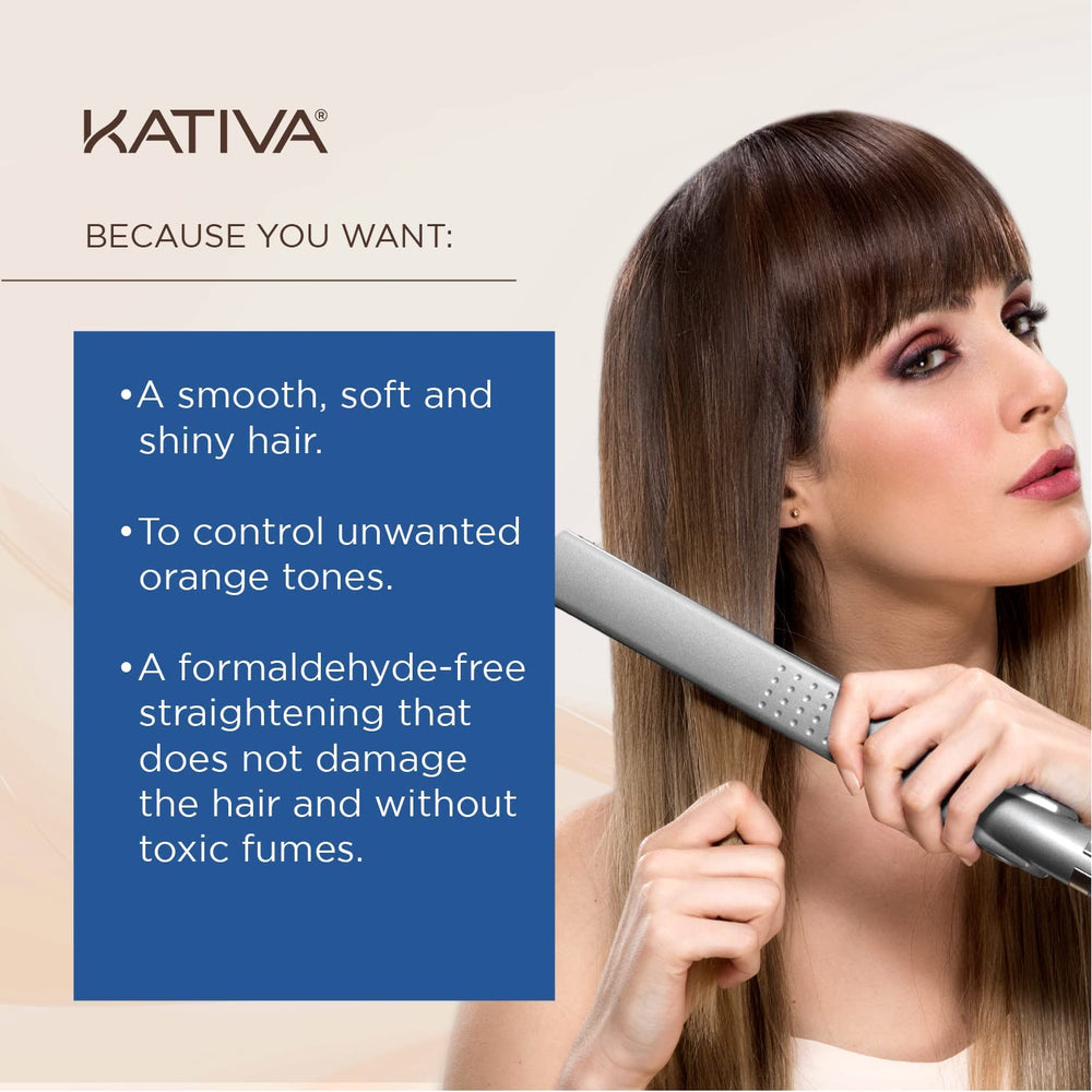 KATIVA Brush included for even product distribution and styling.