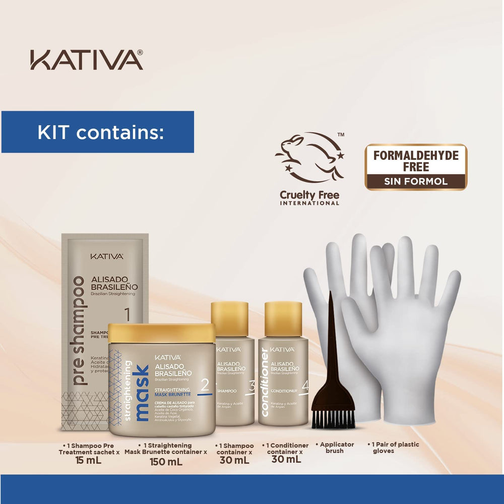 KATIVA Step-by-step leaflet guides the at-home routine.