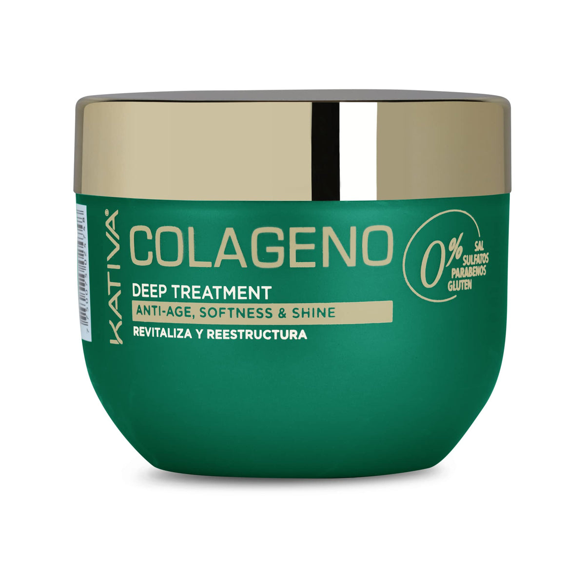 Kativa Collagen Deep Treatment Mask bottle front view, suggesting revitalized, salon-quality hair.