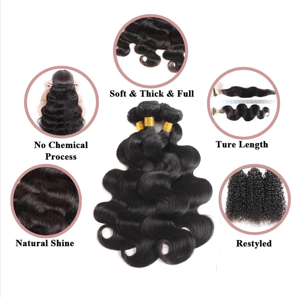 Katspon natural black hair bundles ideal for dyeing and styling