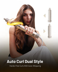 KAUGIC 6-in-1 hot air styler side view highlighting compact design.