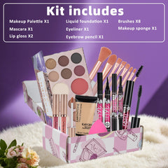 KAVCENT foundation for teens kit—even skin tone with lightweight formula.