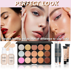 KAVCENT makeup kit brow pencil and eyeliner for defined eyes.