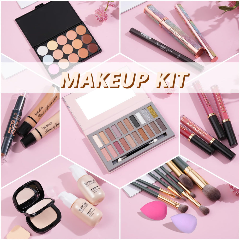 KAVCENT makeup kit in an organized case for easy travel and gifting.
