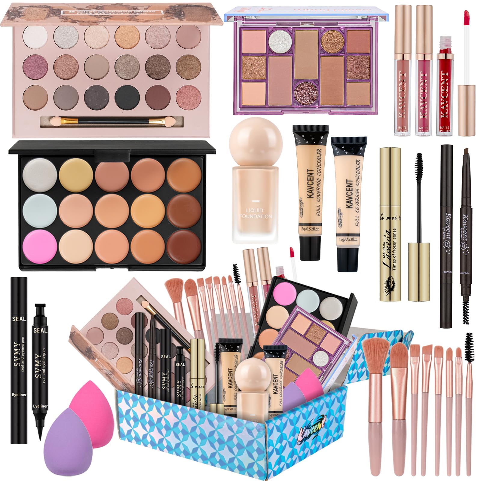 KAVCENT teens eyeshadow palette for vibrant, blendable color.