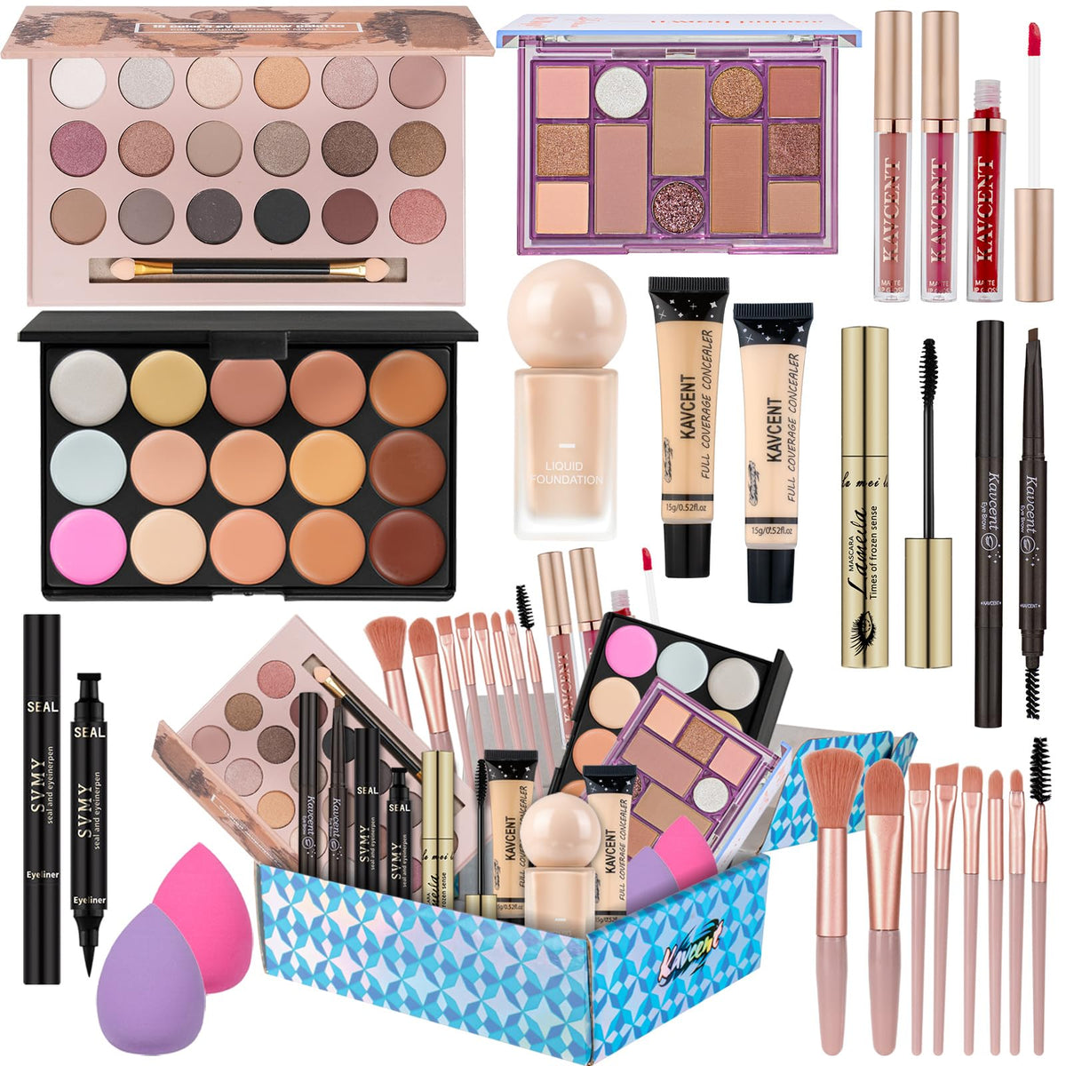 KAVCENT teens eyeshadow palette for vibrant, blendable color.