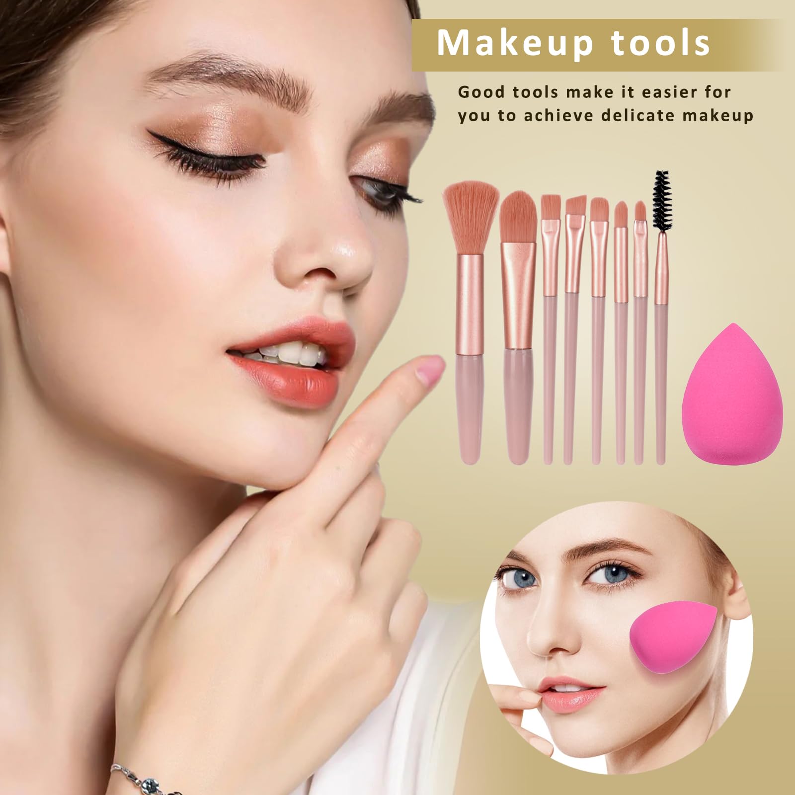 KAVCENT teens eyeliner and brushes set for precise, blendable application
