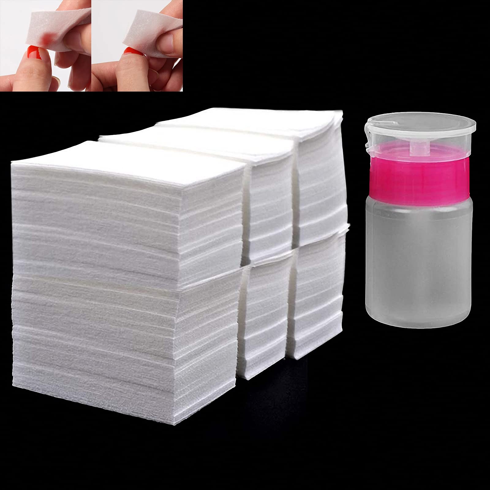 Kavya 1000pcs nail cotton pads for lint-free gel nails and cleanup