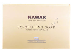 KAWAR Dead Sea sand texture closeup showcases natural exfoliation.