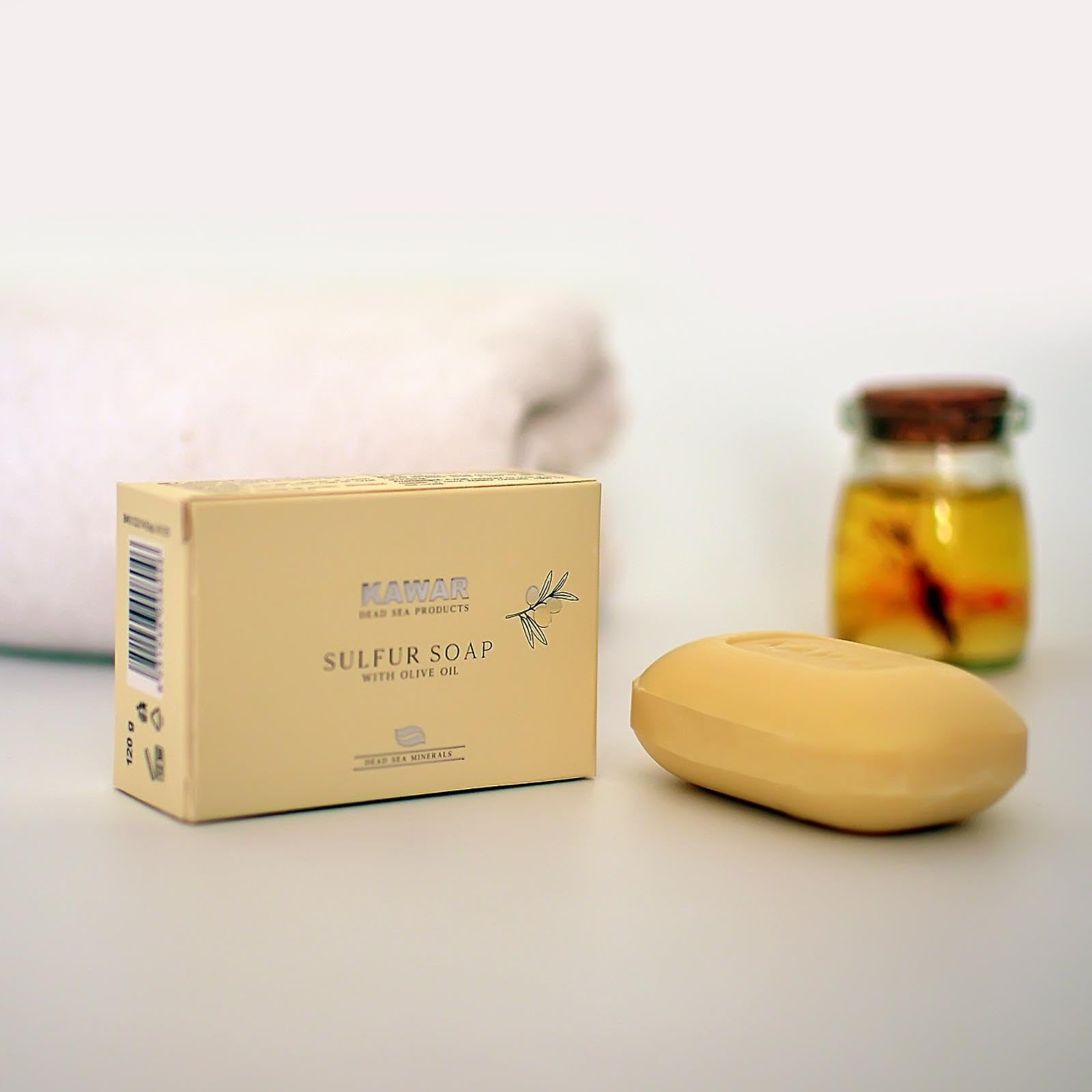 Kawar sulfur soap bar purifies pores for a refreshed complexion