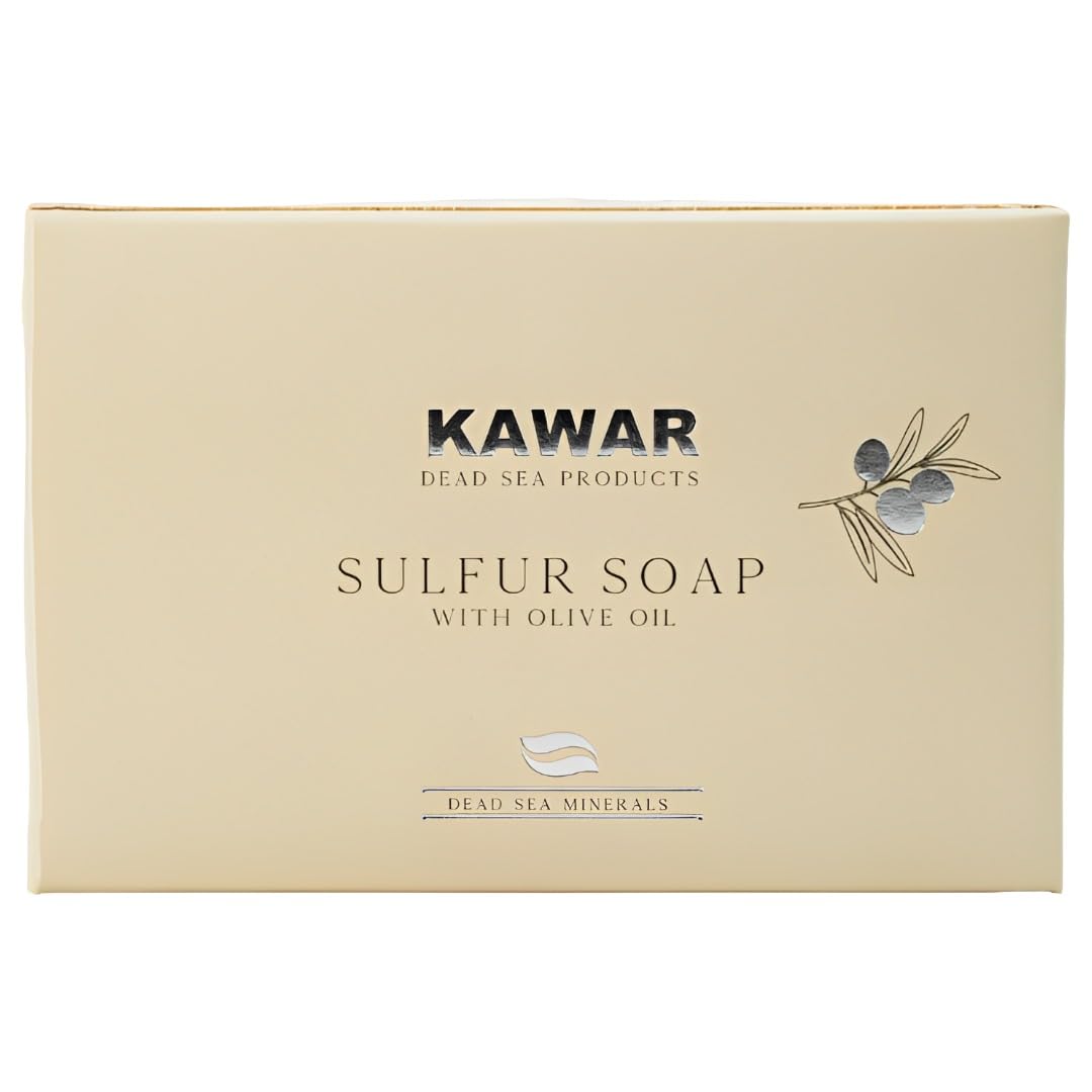 Kawar sulfur soap bar with olive oil delivering deep cleanse and oil control