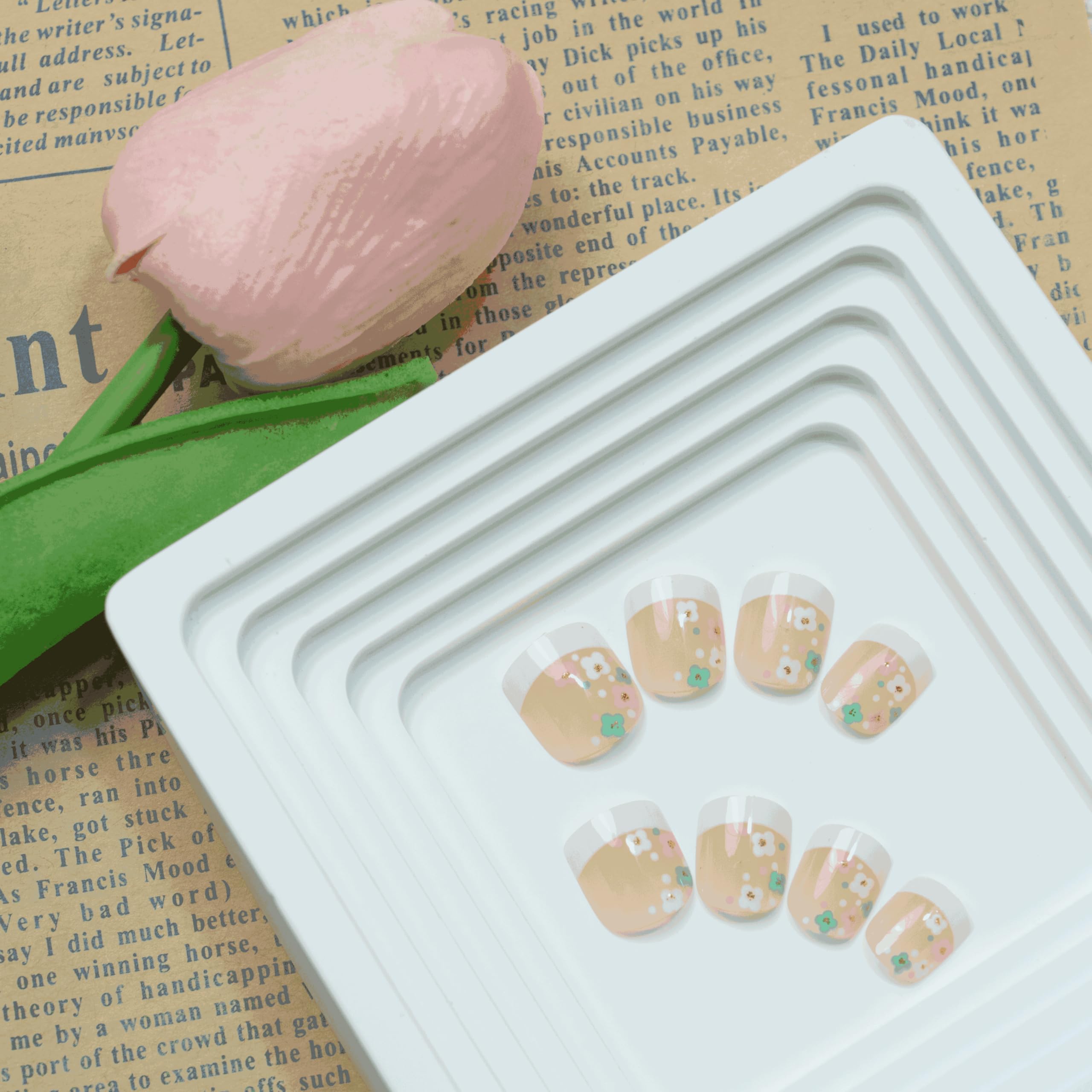 Kawyehu Kids Press-On Nails use ABS plastic, lightweight, safe for kids.