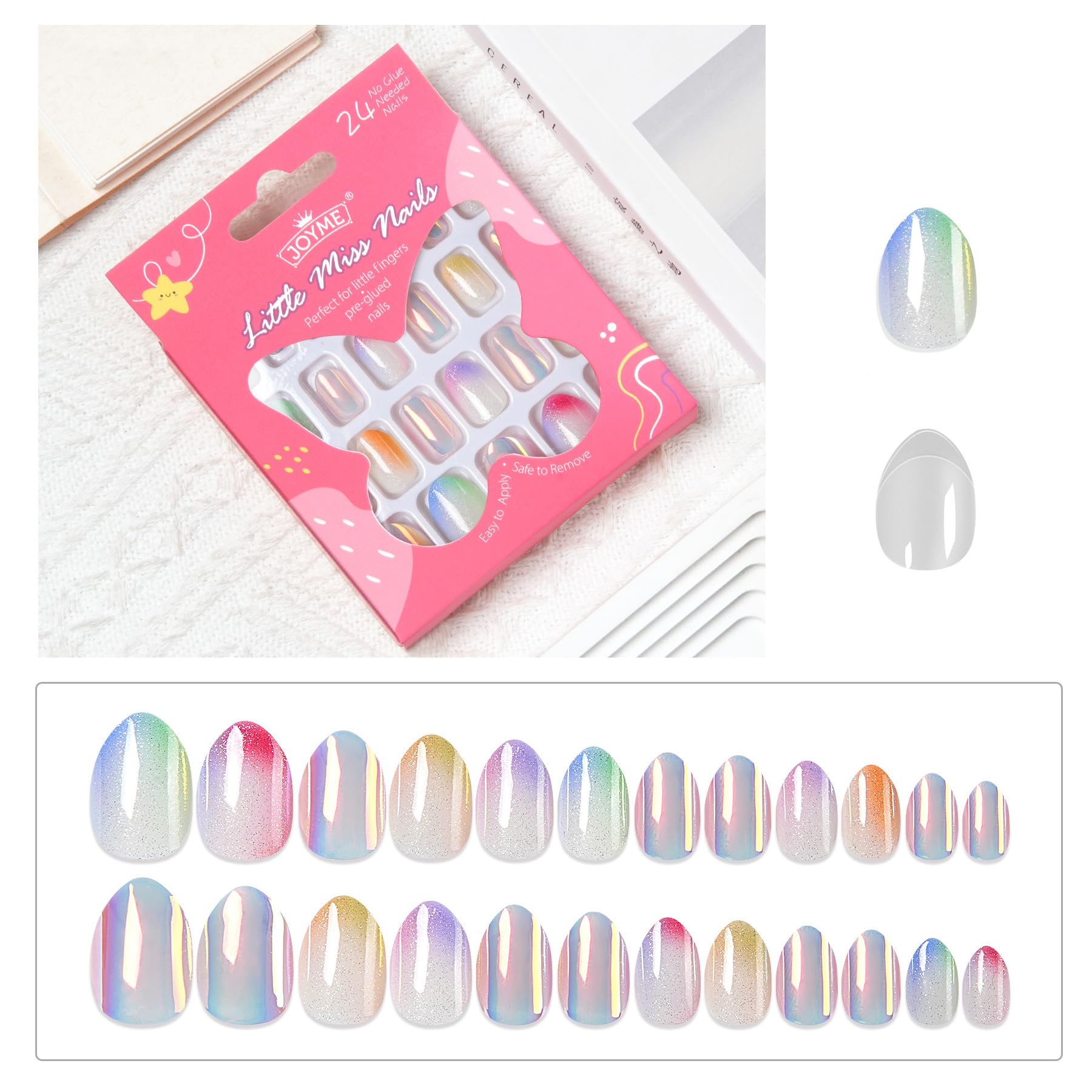 Kawyehu gift-ready almond nails set for holidays and birthdays