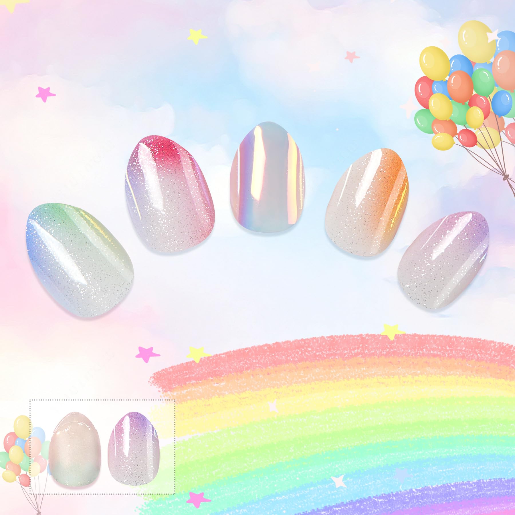 Kawyehu Almond pattern designs on nails for cute party looks