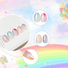 Kawyehu press-on nails with pre-applied adhesive tabs for mess-free application
