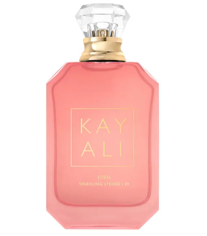 Kayali Eden Sparkling Lychee 39 bottle; uplifting fruity floral fragrance for daily wear