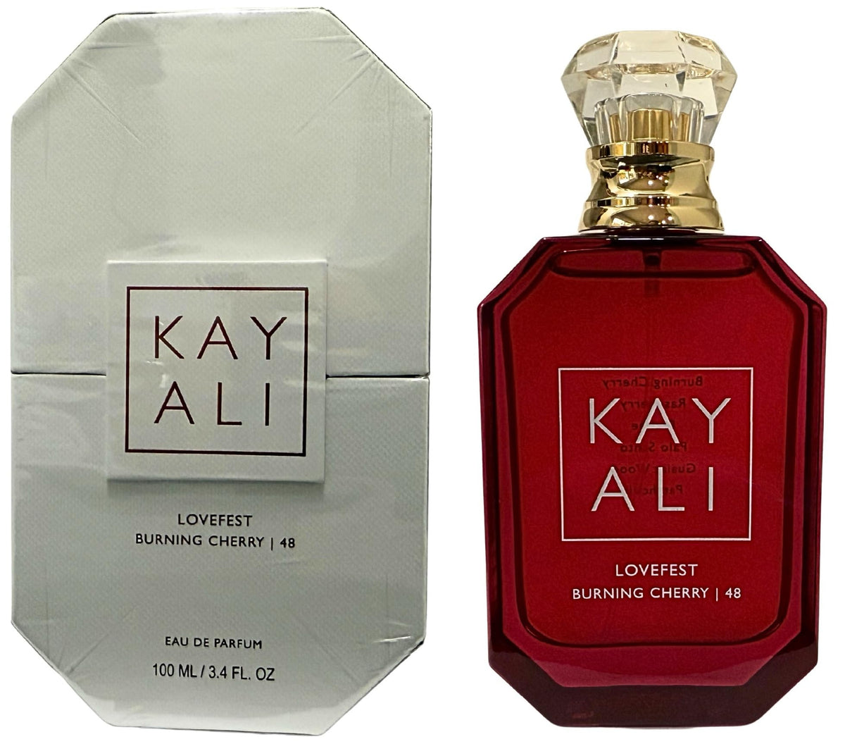 KAYALI Lovefest Burning Cherry 48 bottle close-up for evening fragrance