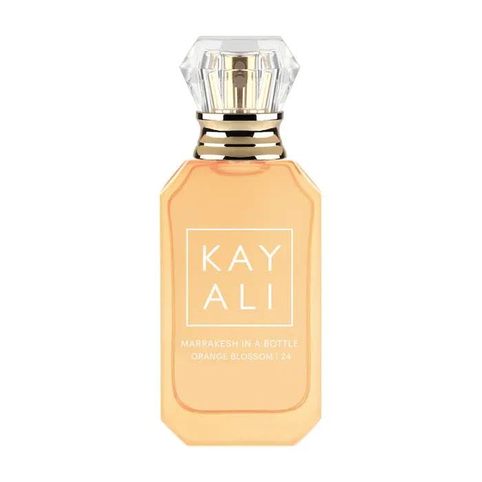 Kayali Marrakesh in a Bottle Orange Blossom 24 mini bottle for on-the-go scent enhancement.