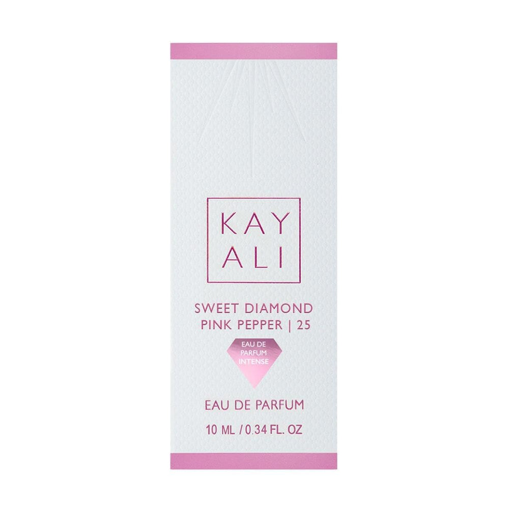 KAYALI Sweet Diamond Pink Pepper 10 mL bottle among travel essentials