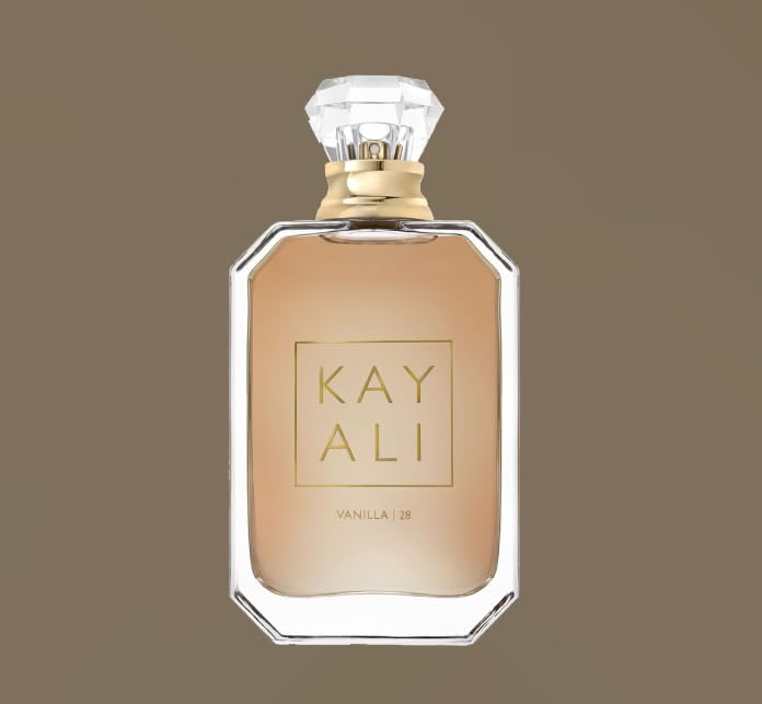 Kayali Vanilla 28 packaging box shown for gifting and display.