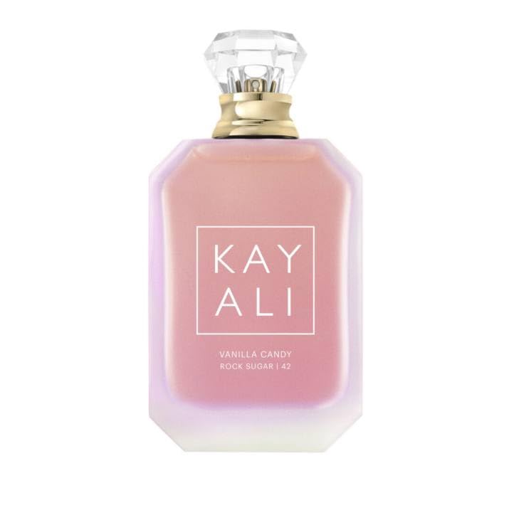 Kayali Vanilla Candy Rock Sugar 42 bottle with a shimmering ombré finish for everyday glamour.