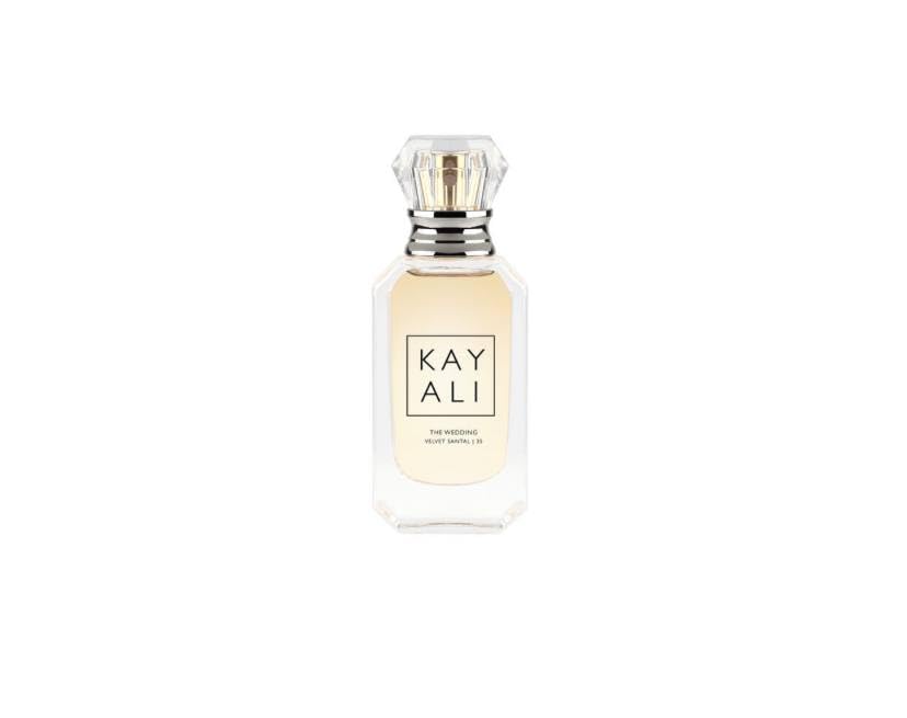 Kayali Wedding Velvet Santal 35 travel spray front view, ideal for on-the-go signature scent