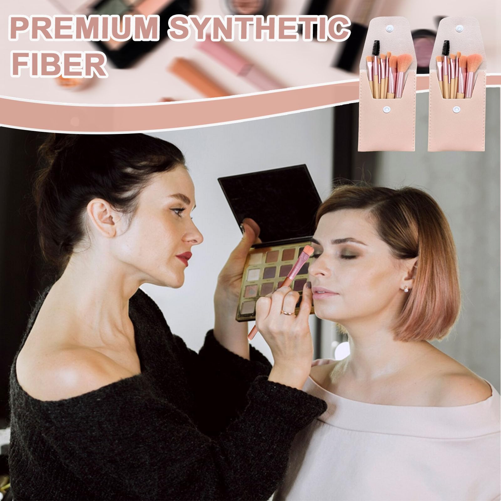 KBTYUDD portable leather pouch keeps brushes protected on the go