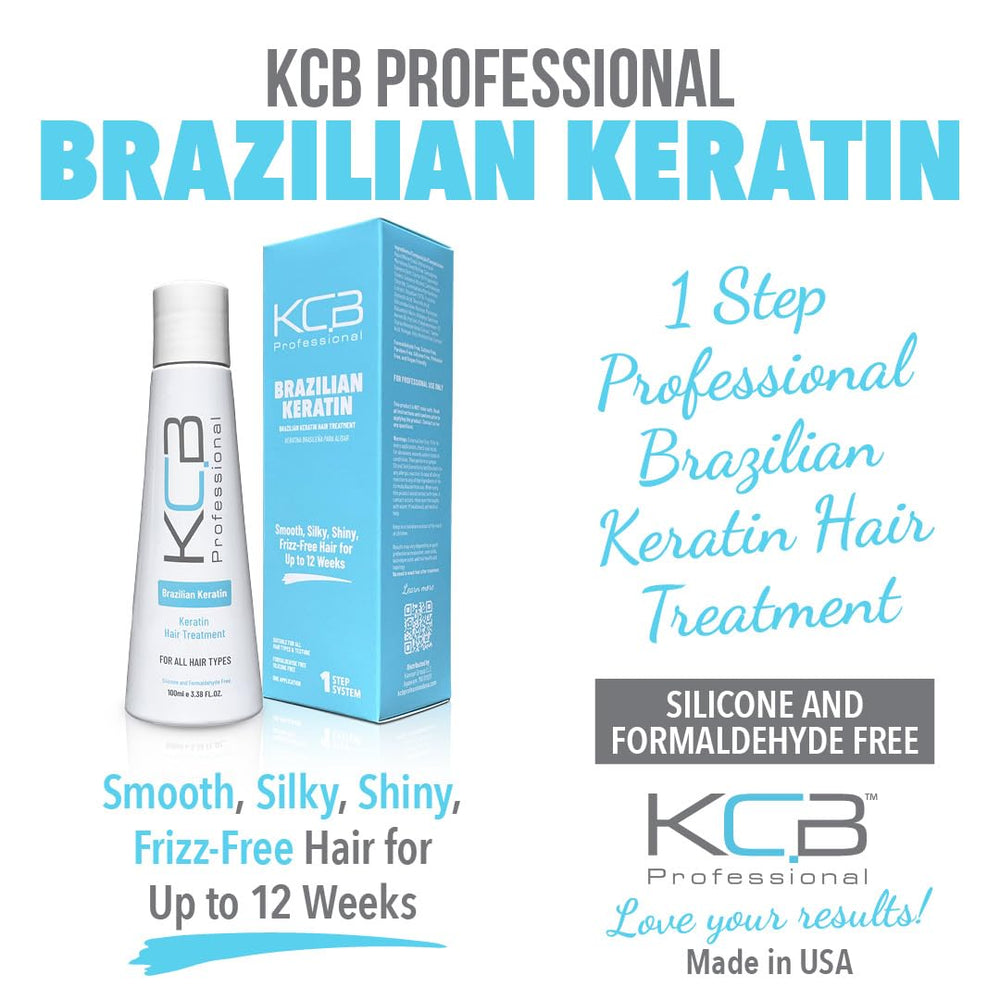 KCB PROFESSIONAL bottle and gloves in-use for salon-grade application at home.