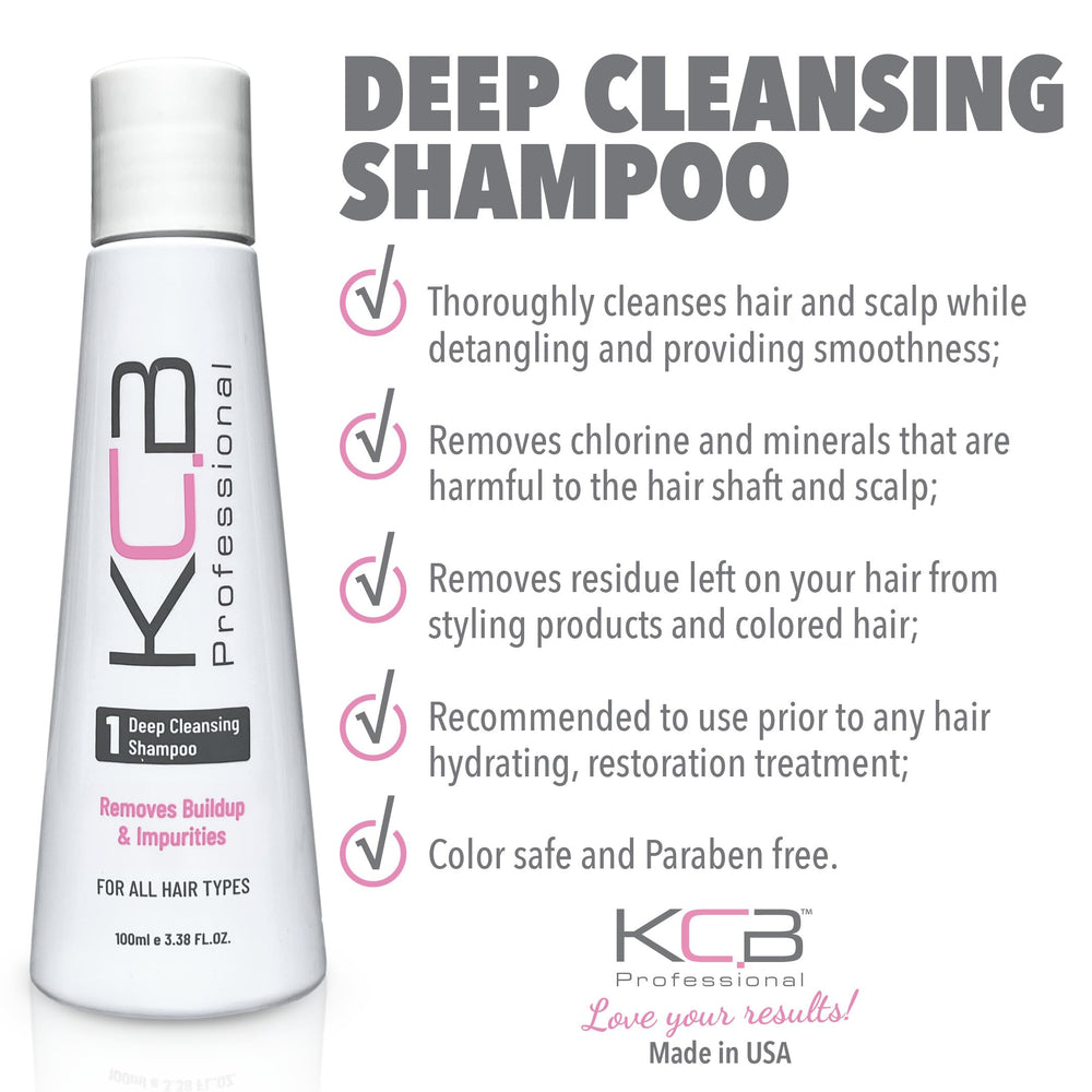 Close-up of KCB Professional Smooth System packaging highlighting the formaldehyde-free formula