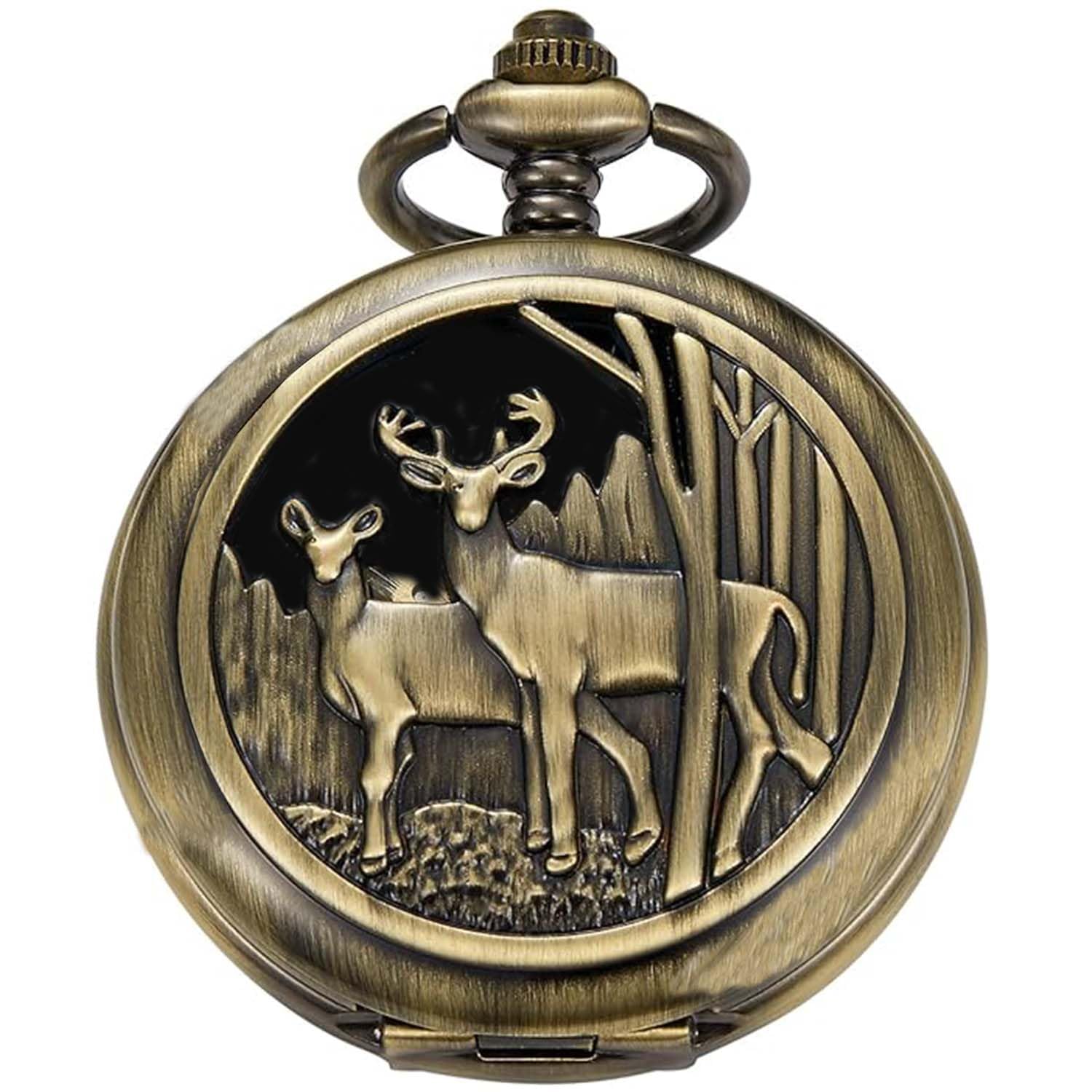 Kchss obsidian mirror concealed in a pocket-watch shell for discreet observation.
