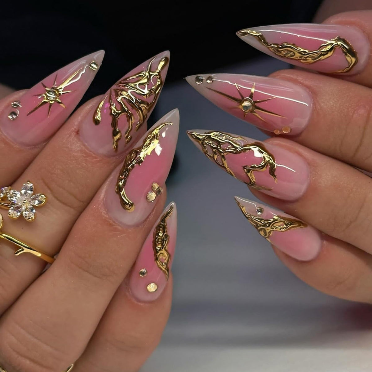 Kcjckcdd pink ombre almond nails for stylish everyday wear