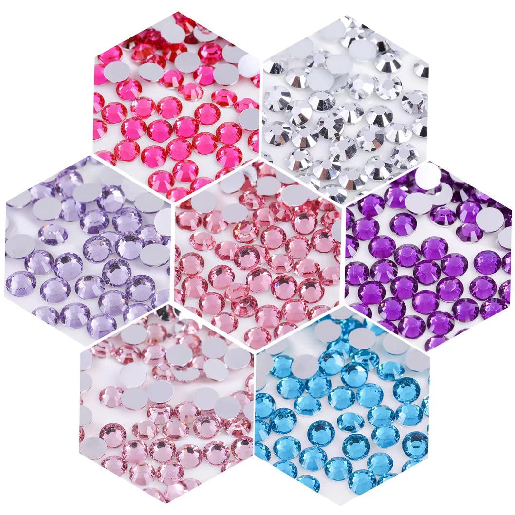Kdkyy Ink-Blue AB finish rhinestones sparkling with rainbow light