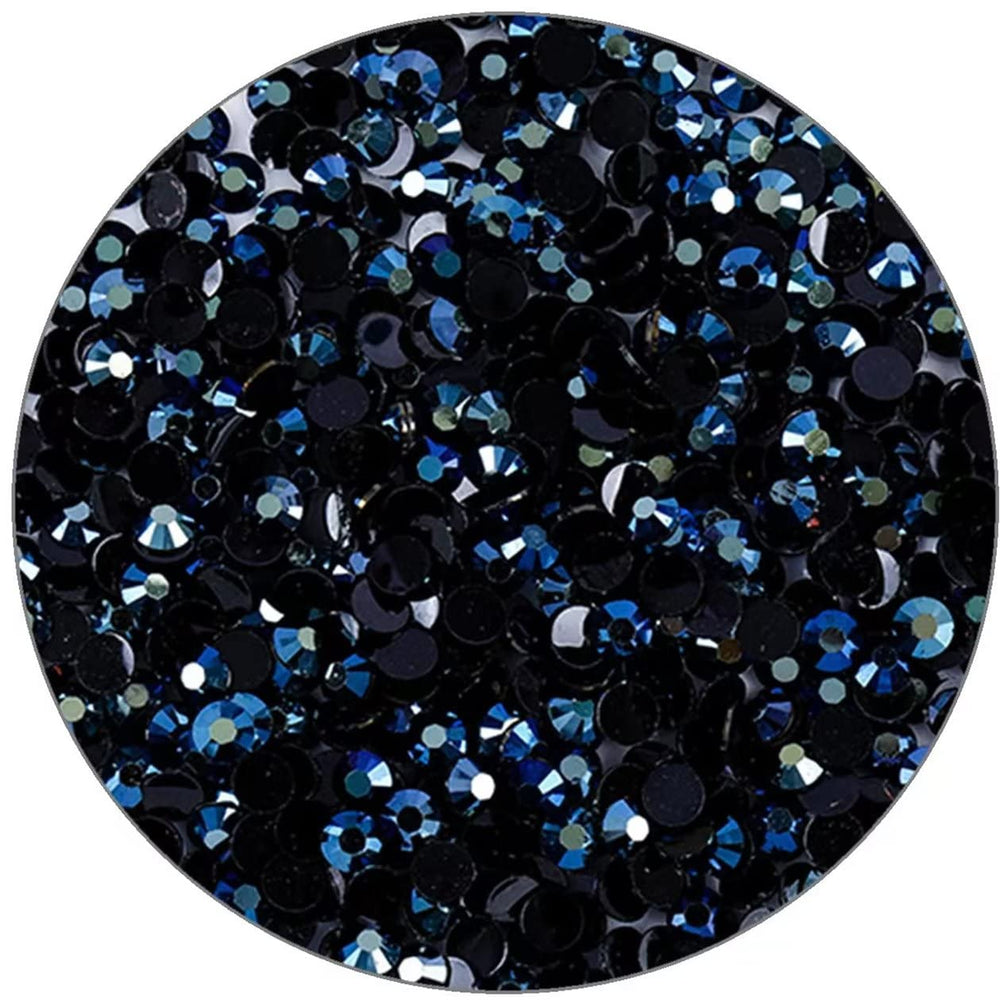 Kdkyy Ink-Blue SS20 rhinestones close-up showing precise facets for nail art